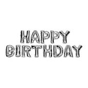 Partipan Happy Birthday 40 cm Gümüş Yazılı Harf Folyo Balon