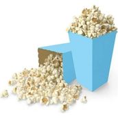 Party Fantasy Mısır Kutusu Cips Kutusu 8 Adet Mavi Popcorn Kutusu Karton Popcorn Cup Parti Doğum Günü