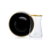Paşabahçe 12 Parça Marble Yaldızlı Çay Seti