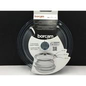 Paşabahçe Borcam Tencere Kapağı 24-26-28 cm Cam Malzemeden Gri Renkli Tekli Ürün