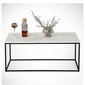 Pasific Home Cosco Beyaz Mermer Orta Sehpa
