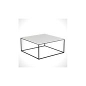 Pasific Home Poly Metal Orta Sehpa, Kare Orta Sehpa, Ahşap Beyaz
