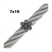 Paslanmaz Krom 316 Kalite 7X19 Halat 5 Mm 10 Metre