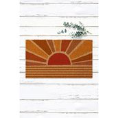 Paspas Yap Güneş Ve Gündoğumu Tasarımlı Koko Kapı Önü Paspası - Naturel - 33 x 60 cm
