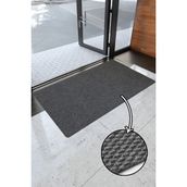 Paspas Yap Toz ve Nem Alıcı Iç ve Dış Mekan Kapı Önü Paspası Suya Dayanıklı İşyeri Paspası - Gri - 33 x 60 cm