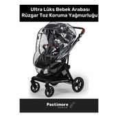 Pastimore Premium Sağlıklı %100 Pvc Kaplama Fermuarlı Ultra Lüks Bebek Arabası Rüzgar Toz Koruma Yağmurluğu