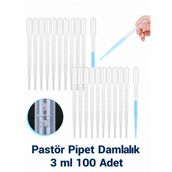 Pastör Pipeti Non Steril Damlalık 3 ml Plastik 100 Adet
