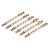 PATIKIL 45 mm alüminyum dart şaftı, orta boy 2BA dişli dart çubukları, çelik uçlar için dart aksesuarı, 6'lı paket (pirinç tonu)