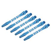 PATIKIL 45 mm Dart Şaftı Orta 2BA Dişli Alüminyum Dart Sapı Dart Aksesuarı Çelik Uç için Atma Parçası - 6'lı Paket (Gümüş Ton Mavi)