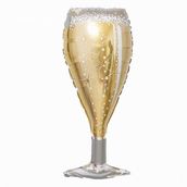 Patladı Gitti 100x45 cm Gold Şampanya Bardağı Bride To Be Bekarlığa Veda Partisi Büyük Boy Folyo Balon
