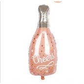 Patladı Gitti 100x48 cm Cheers Yazılı Büyük Boy Şampanya Şişesi Bride To Be Bekarlığa Veda Folyo Balon