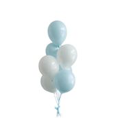 Patladı Gitti 12 inç Mavi Beyaz 10 Adet Balon