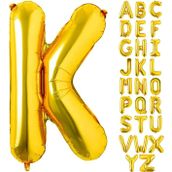 Patladı Gitti 16 inç 36 cm K Harf Gold Folyo Balon