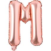 Patladı Gitti 16 inç 36 cm M Harf Rose Gold Folyo Balon