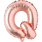 Patladı Gitti 16 inç 36 cm Q Harf Rose Gold Folyo Balon