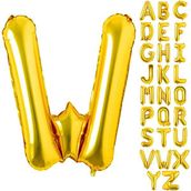 Patladı Gitti 16 inç 36 cm W Harf Gold Folyo Balon