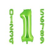 Patladı Gitti 32-34 inç 82 cm 1 Rakam Açık Yeşil Folyo Balon