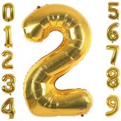 Patladı Gitti 32-34 inç 82 cm 2 İki Rakam Gold Folyo Balon