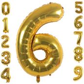 Patladı Gitti 32-34 inç 82 cm 6 Altı Rakam Gold Folyo Balon