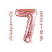 Patladı Gitti 32-34 inç 82 cm 7 Yedi Rakam Rose Gold Folyo Balon