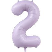 Patladı Gitti 40 inç 100 cm 2 Rakam Lila Folyo Balon