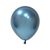 Patladı Gitti 45 cm 18 inç Krom Mavi Jumbo Büyük Boy Balon