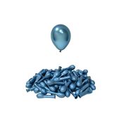 Patladı Gitti 5 inç Krom Mavi 10 Adet Mini Balon