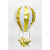 Patladı Gitti 88-28 cm 22 inç Uçan Balon Temalı Sarı Folyo Balon
