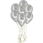 Pazarız 25li Lateks Metalik Gümüş Balon