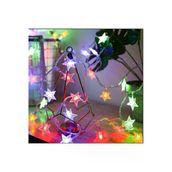 Pazariz 5 Metre 20 Yıldız Led /Rgb /Çakarlı/ Şeffaf Kablo / Yılbaşı Süsü