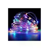 Pazariz 5 Mt Peri Rgb 50 Led Pilli Parti Yılbaşı Ağaç Dekoratif Aydınlatma Lambası Animasyonlu Süsleme