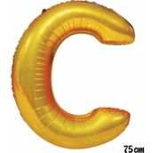 Pazarız 75 cm C Harfi Folyo Altın Balon