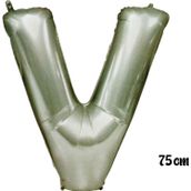 Pazarız 75 cm V Harfi Folyo Gümüş Balon