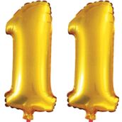 Pazarız 90 cm 11 Yaş Sayı Folyo Altın Balon