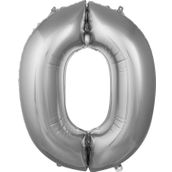 Pazarız Balon O 76 cm Gümüş 34 inç Harf Folyo Balon
