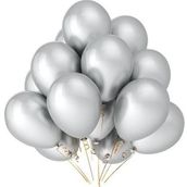 Pazarız Parti Metalik Gümüş 20'li Balon
