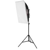 PDX Tekli 50x70cm Softbox, Tek Duylu, Ampulsüz, Ayaklı Set