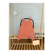 Pedimu Müslin Terra Renk Cırtlı Müslin Puset Örtüsü %100 Cotton