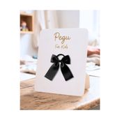 pegu baby collection Minik Düşler Serisi , TEKLİ SİYAH SATEN Kurdele Fiyonk Saç Tokası , LASTİK Toka . Okul Öncesi , okul, ilkokul , çocuk ve genç toka ..