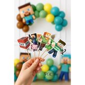 PEKSHOP Minecraft Kürdan Süsleri Lüks Büyük Boy 10lu Paket