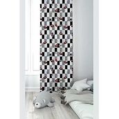 Pelangi Siyah Beyaz Yarış Arabası Desenli Dijital Baskı Yıkanabilir Bebek Çocuk Odası Fon Perdesi, siyah-kırmızı 140 x 200
