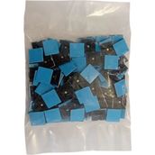Pemsan Yapışkan Kare Kroşe 20X20 Siyah (100Lü Paket)