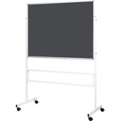 Penguen Mobil Ayaklı Çift Yüzlü Gri Kumaşlı 120x140 cm Pano