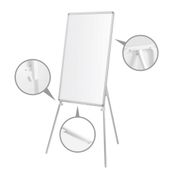 Penguen Teleskopik Ayaklı Laminat 60 x 90 cm Beyaz Yazı Tahtası