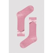 Penti Pembe Ribbon Gül Kurusu Kız Çocuk Pantolon Çorabı