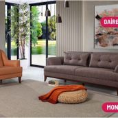 Perla Sofa Madrid Koltuk Takımı Keten Kahve