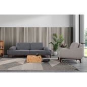 Perla Sofa Nelson Koltuk Takımı Keten Açık Gri