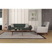 Perla Sofa Seneca Keten Koltuk Takımı Yeşil