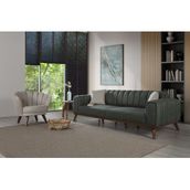 Perla Sofa Velar Koltuk Takimi Keten Yesil