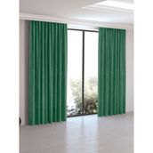 Perle Daily Series Zümrüt Yeşili Rengi 150x270 cm Fon Perde
